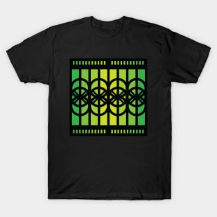 “Dimensional Circulation” - V.6 Green - (Geometric Art) (Dimensions) - Doc Labs T-Shirt